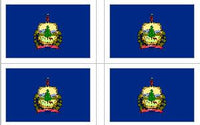 Vermont State Flag Stickers - 50 per sheet