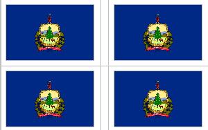 Vermont State Flag Stickers - 50 per sheet
