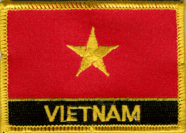 Vietnam Flag Patch - With Name