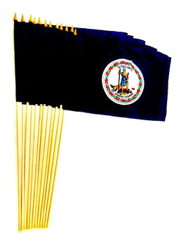 Virginia 12"x18" Stick Flag