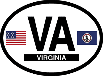 Virginia Reflective Oval Decal