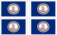 Virginia State Flag Stickers - 50 per sheet