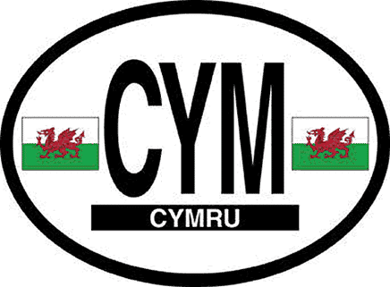 Wales Reflective Oval Decal