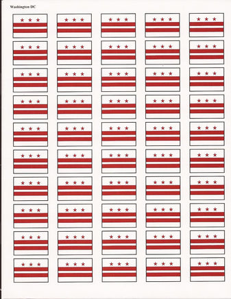 Washington DC Sheet Stickers