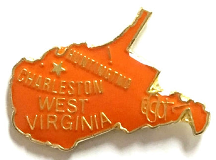 West Virginia State Lapel Pin - Map Shape