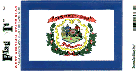 West Virginia State Vinyl Flag Decal