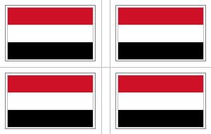 Yemen Flag Stickers - 50 per sheet