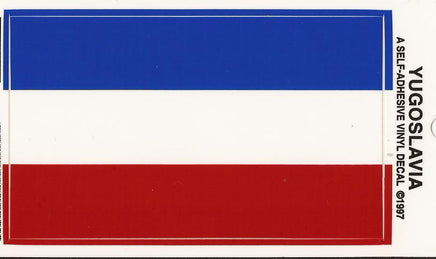 Yugoslavia Vinyl Flag Decal